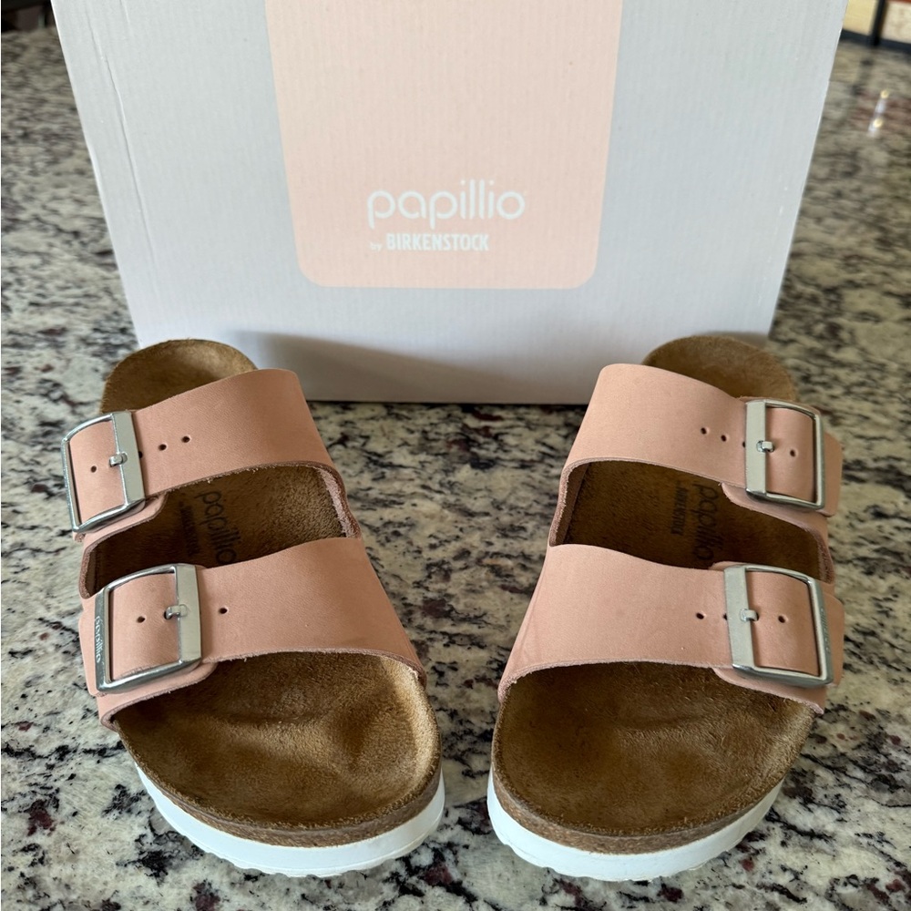 Birkenstock Pink Sandals Two-Strap Comfort